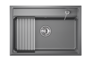 Мойка кухонная Granula Kitchen Space 7301, АЛЮМИНИУМ